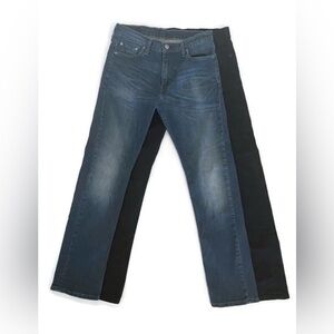 Levi’s Men’s 513 TM Blue Pair And Black Pair Slim Straight Jeans 30x32